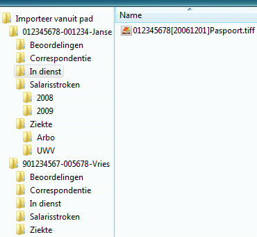 Voorbeeld mappenstructuur